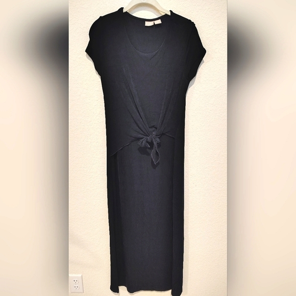 Chicos Travelers Elegant Black Maxi Dress - Picture 1 of 3